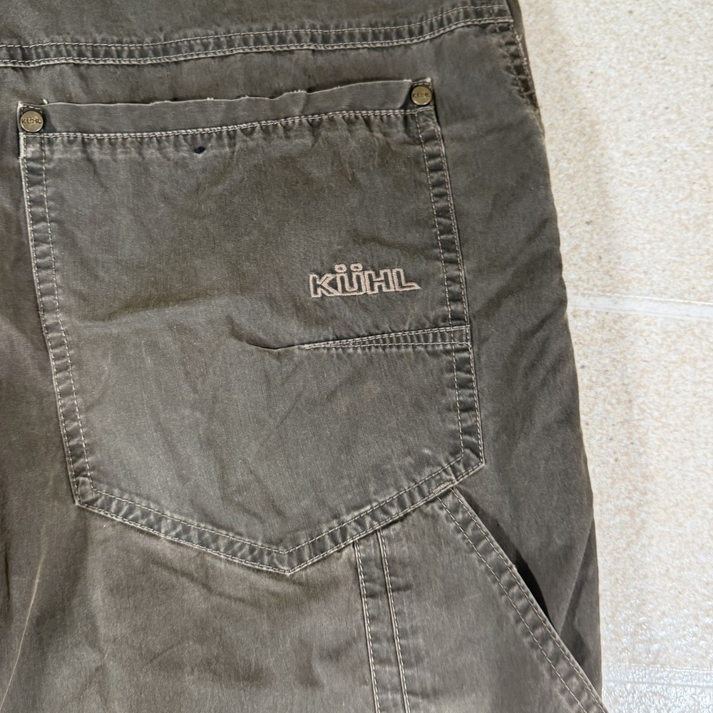Kuhl Revolvr Pants Mens 32x34 Khaki Green Utility Cargo Stretch Hiking Workwear - Picture 5 of 11